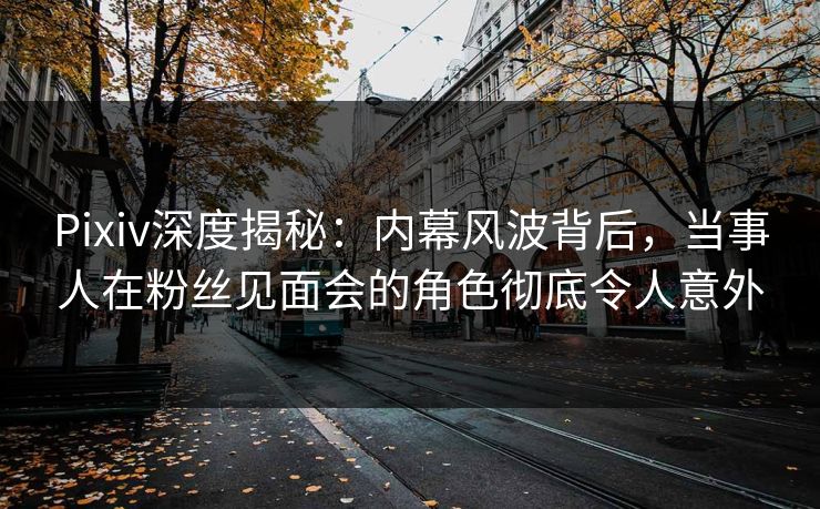 Pixiv深度揭秘：内幕风波背后，当事人在粉丝见面会的角色彻底令人意外